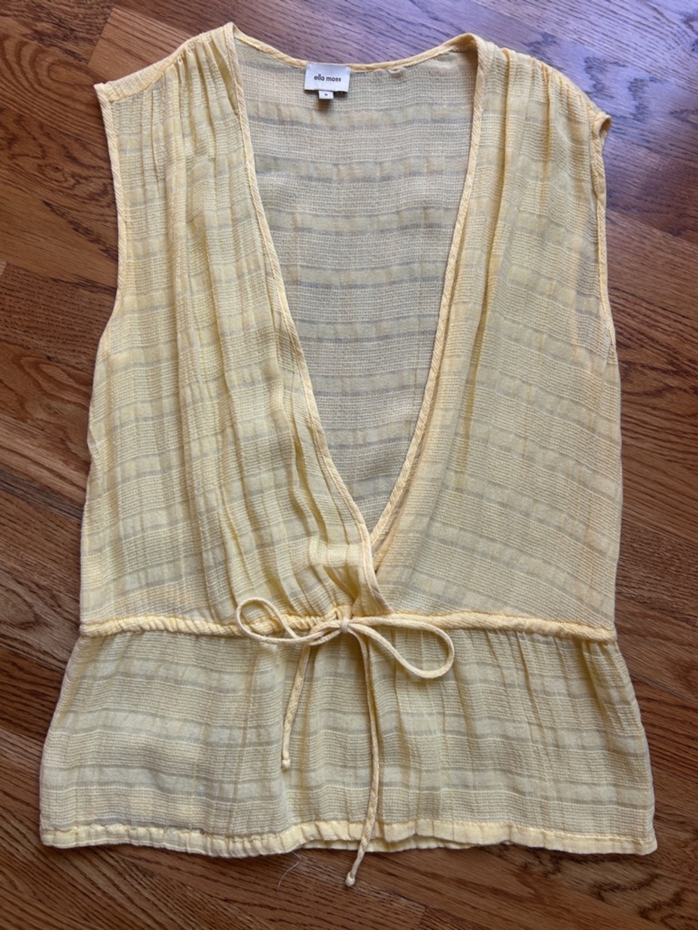 Ella Moss Yellow Gauzy Top
